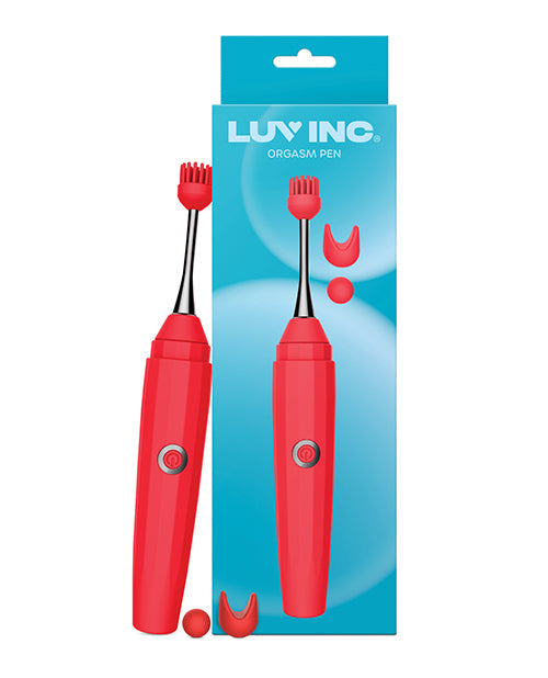Luv Inc. Luv Inc. Orgasm Pen w/Three Attachments - Red