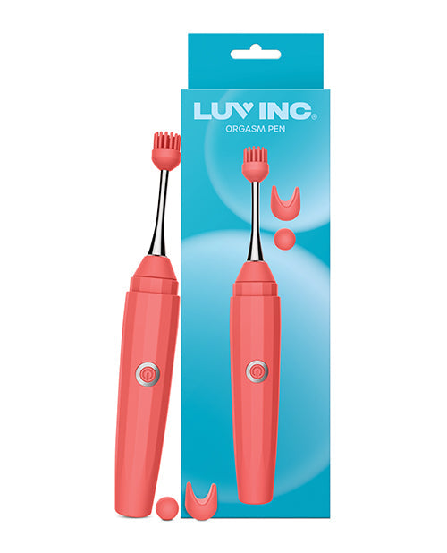 Luv Inc. Luv Inc. Orgasm Pen w/Three Attachments - Coral