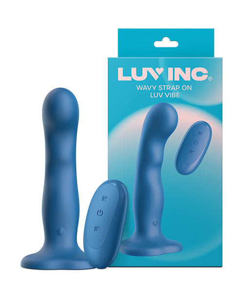 Luv Inc. Luv Inc. Wavy Strap-On Luv Vibe - Blue