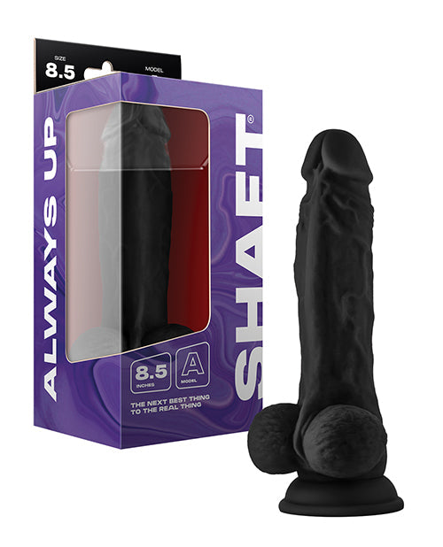 Shaft Shaft Model A Flexskin Liquid Silicone 8.5" Dong w/Balls - Black