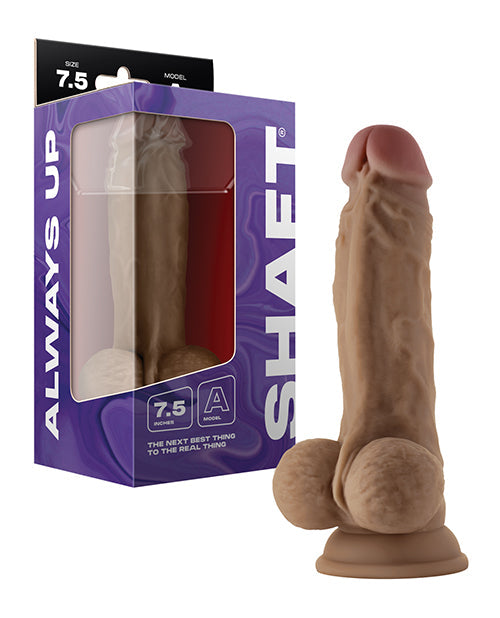 Shaft Shaft Model A Flexskin Liquid Silicone 7.5" Dong w/Balls - Oak