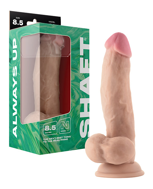 Shaft Shaft Model N Flexskin Liquid Silicone 8.5" Side Curve Dong w/Balls - Pine