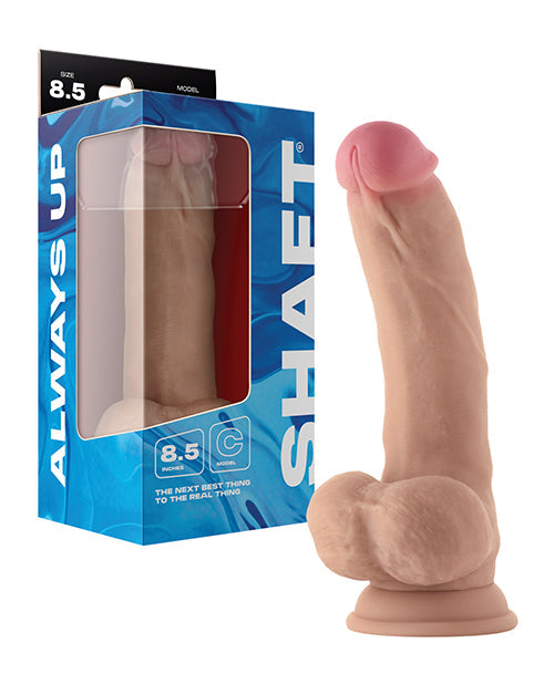 Shaft Shaft Model C Flexskin Liquid Silicone 8.5" Curved Dong w/Balls - Pine