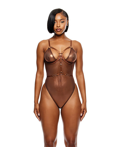 Forplay Liquid Metal Metallic Mesh Teddy - Metallic Copper SM