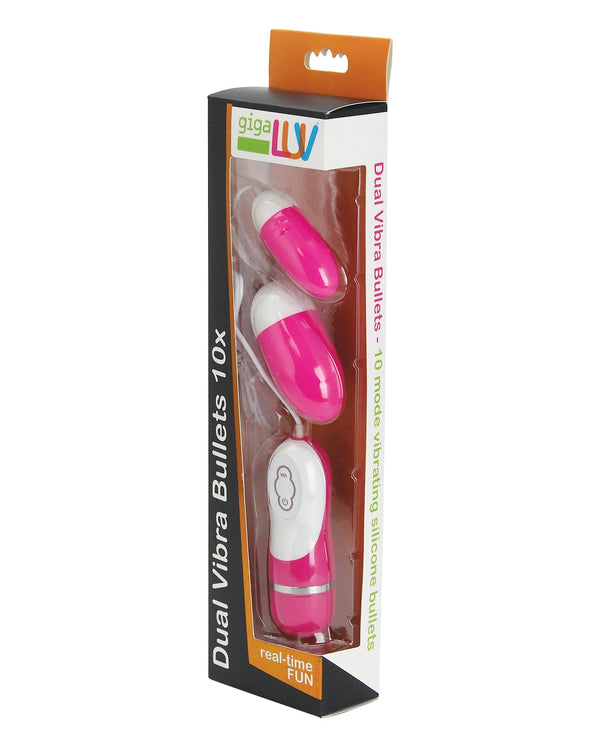 Gigaluv GigaLuv Dual Vibra Bullets - 10 Functions Pink