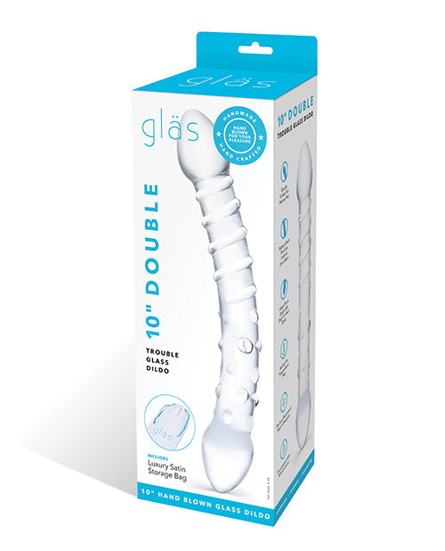 Glas Glas Double Trouble Glass Dildo - Clear