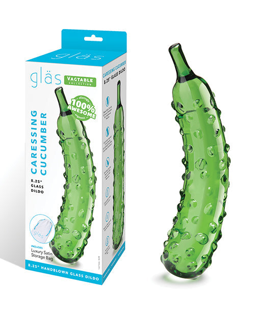 Glas Glas 8.25" Dildo Caressing Cucumber