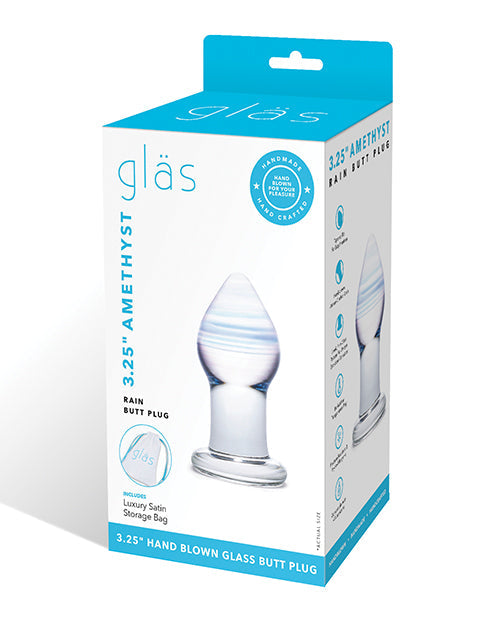 Glas Glas Amethyst Rain Glass Butt Plug
