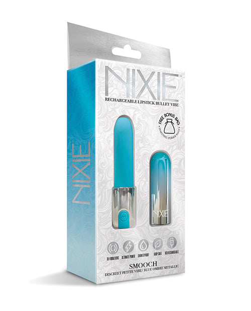 Nixie Nixie Smooch Rechargeable Lipstick Vibrator - Blue Ombre
