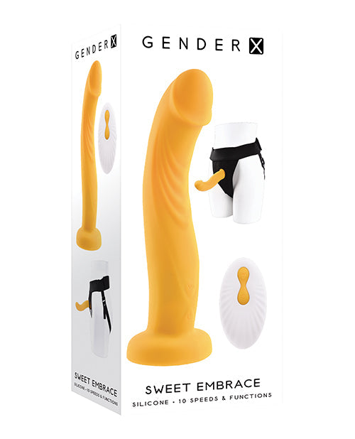 Gender X Gender X Sweet Embrace Dual Motor Strap On Vibe w/Harness - Yellow