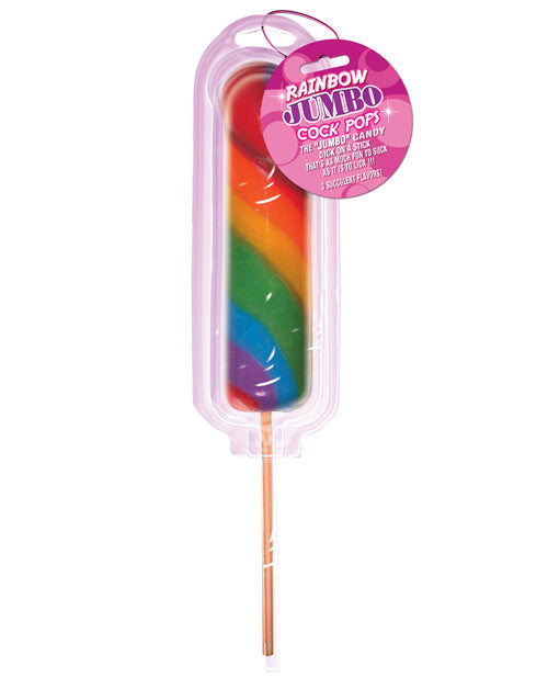 Hott Products Jumbo Rainbow Pecker Pop on Blister Card