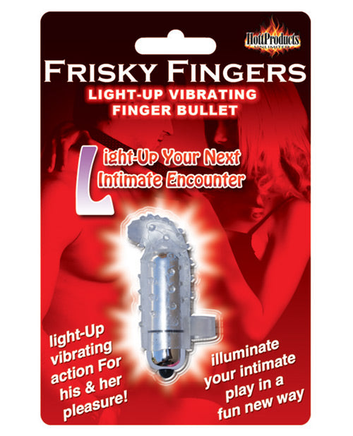 Frisky Fingers Frisky Finger Light Up Vibrating Finger Bullet - Clear