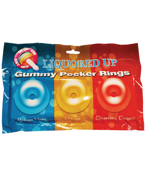 Liquored Up Liquored Up Pecker Gummy Rings - Pack of 3