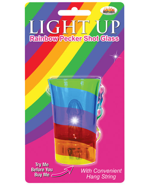 Hott Products Light Up Rainbow Pecker Shot Glass