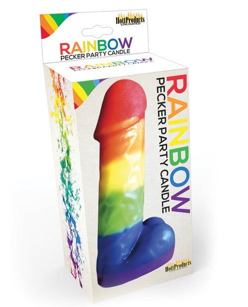 Party Pecker Rainbow Pecker Party Candle