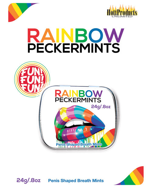 Hott Products Rainbow Pecker Shape Candies in Tin-Carded