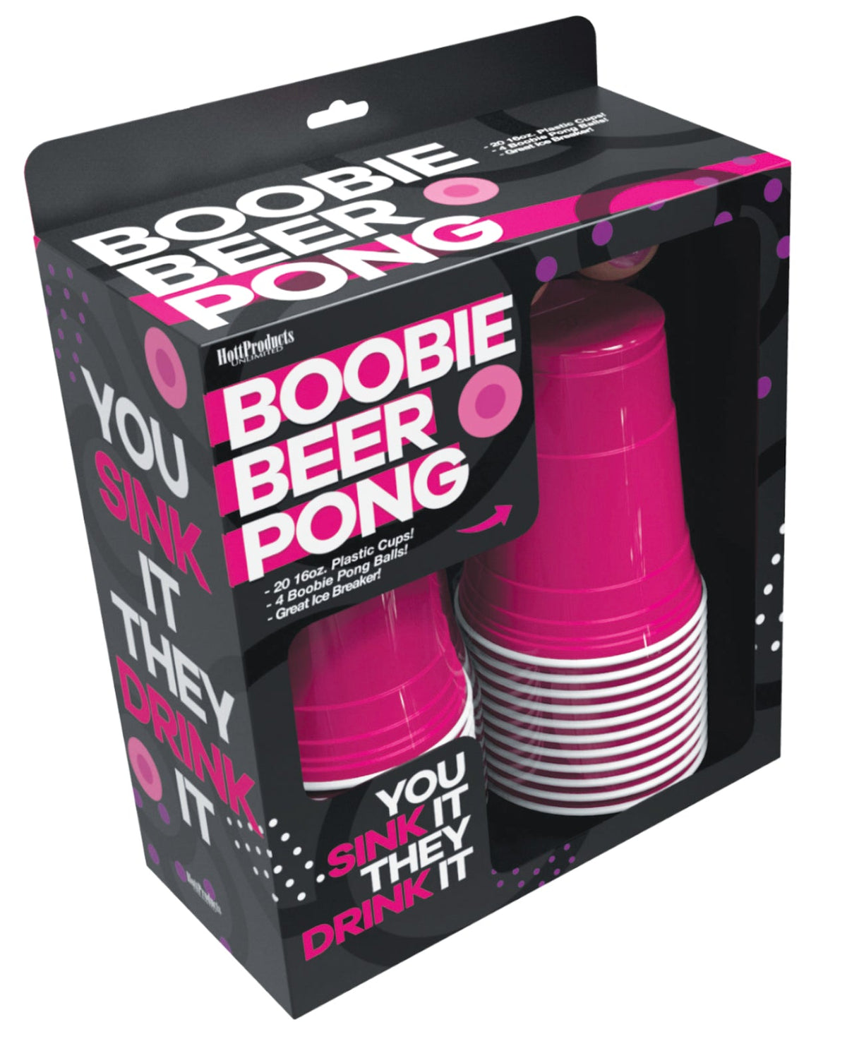 Hott Products Boobie Beer Pong w/Cups & Boobie Balls