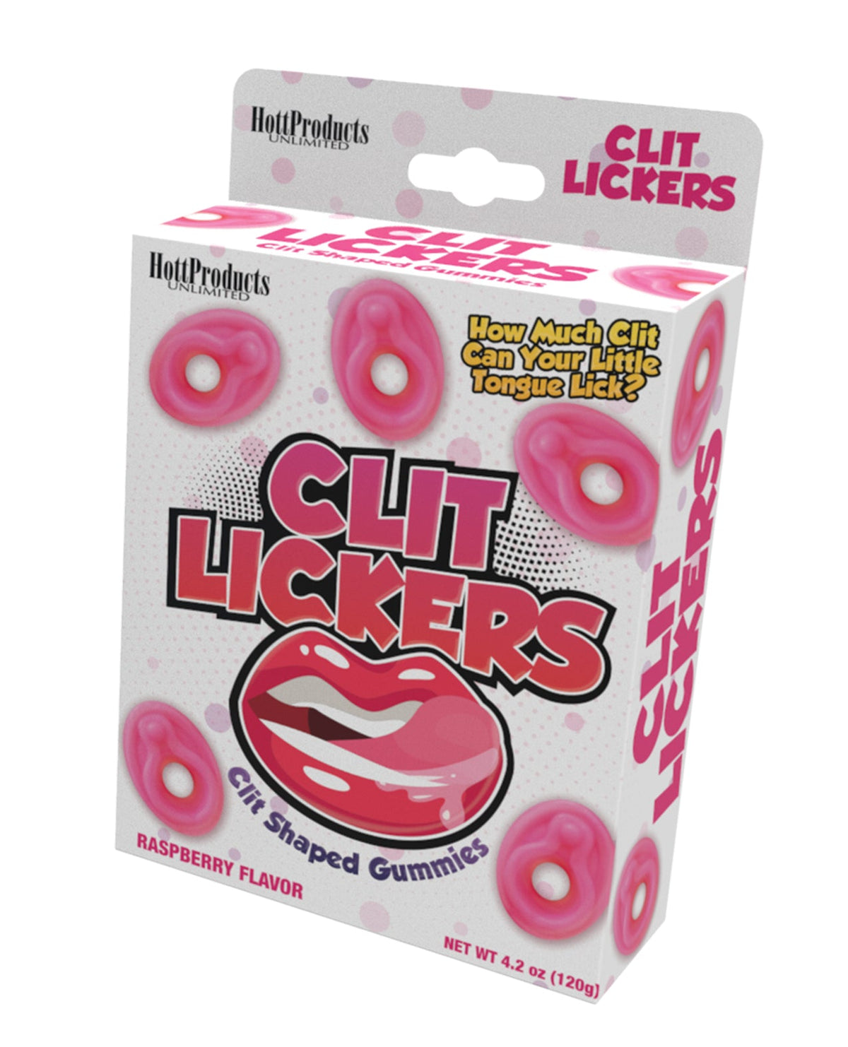 Hott Products Clit Lickers Clit Shaped Gummies - Raspberry