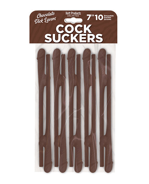 Cock Suckers Cock Suckers Pecker Straws - Chocolate Lovers Pack of 10