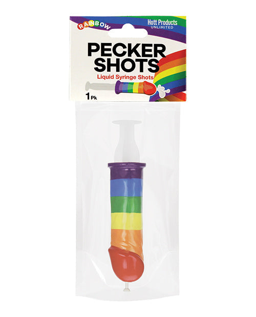 Hott Products Pecker Shot Syringe - Rainbow