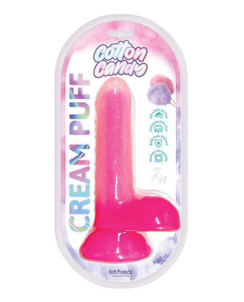 Hott Products Cotton Candy Cream Puff 6" Dildo - Pink