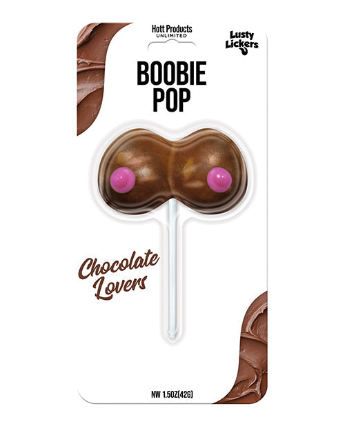 Hott Products Lusty Lickers Boobie Pop - Chocolate Lovers