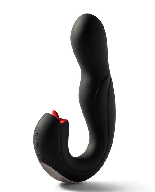 Honey Play Box Joi Pro Rotating Head G-Spot Vibrator & Clit Licker w/Remote - Black