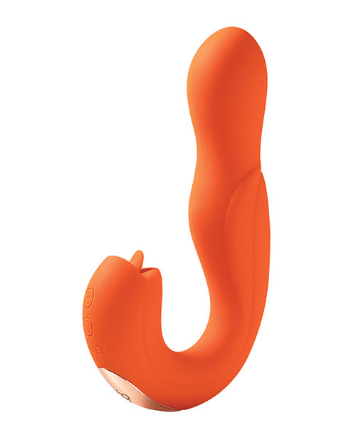 Honey Play Box Joi Pro Rotating Head G-Spot Vibrator & Clit Licker w/Remote - Orange