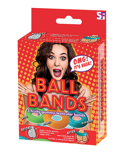 Hott Products Gummy Ball Bands - 3 Pack Assorted Colors/Flavors