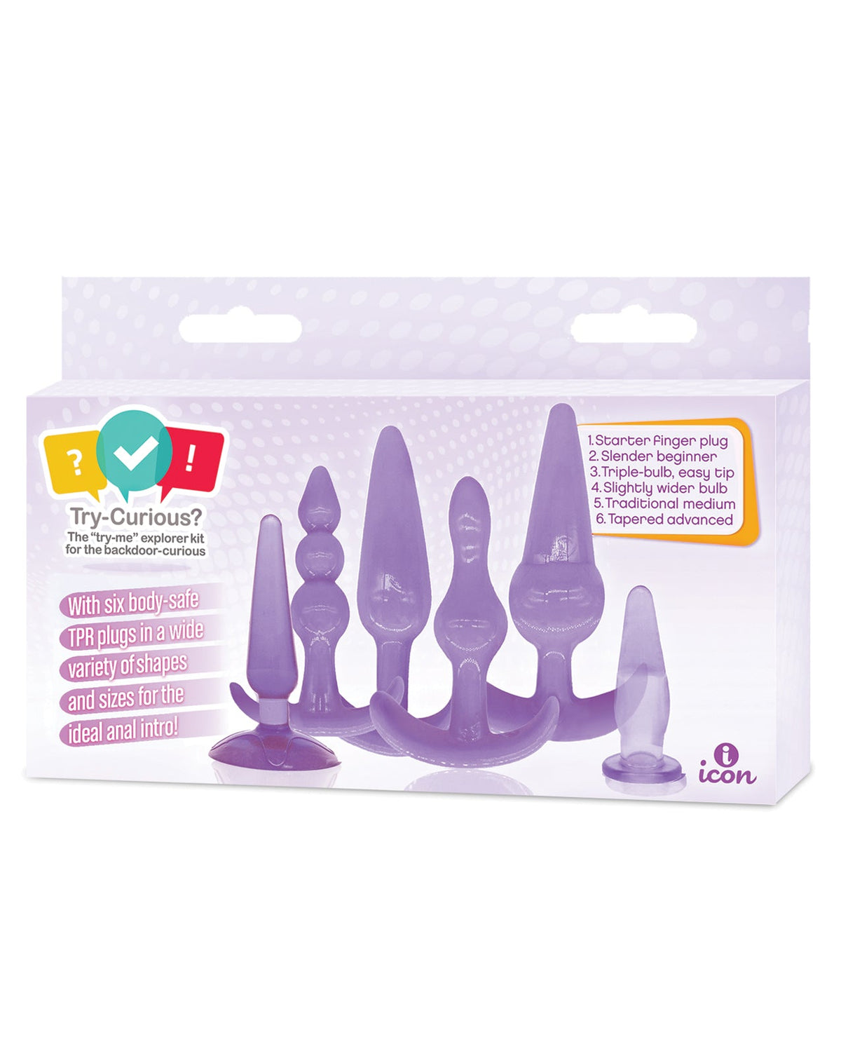 Try-Curious Try-Curious Anal Plug Kit - Purple