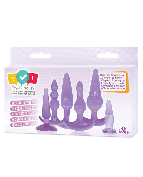 Try-Curious Try-Curious Anal Plug Kit - Purple