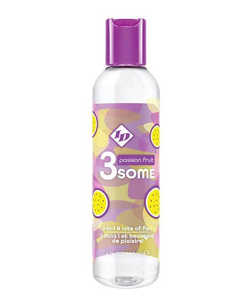 ID 3some ID 3some 3 in 1 Lubricant - 4 oz Passion Fruit