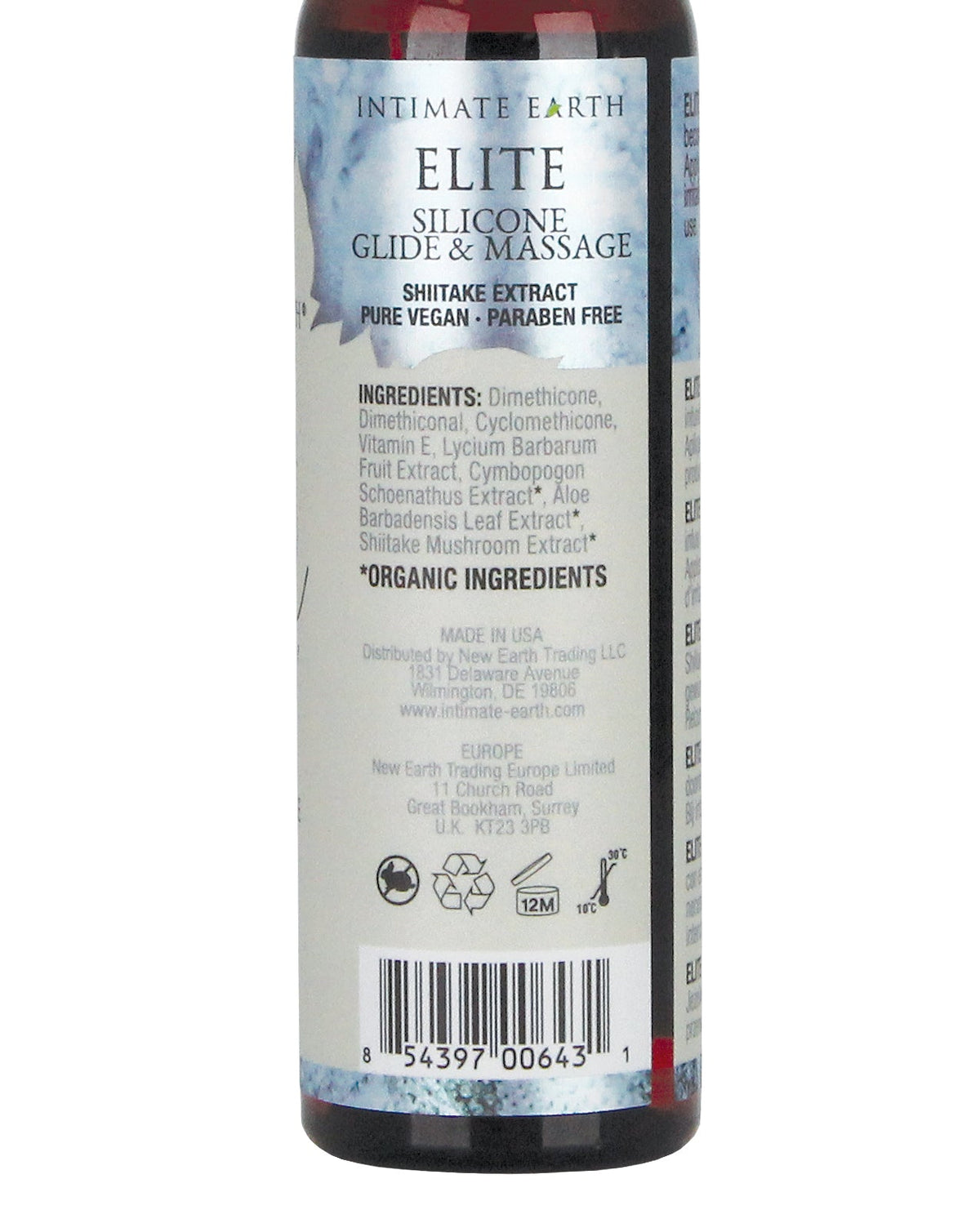 Intimate Earth Intimate Earth Elite Velvet Touch Silicone Glide & Massage Oil - 120 ml