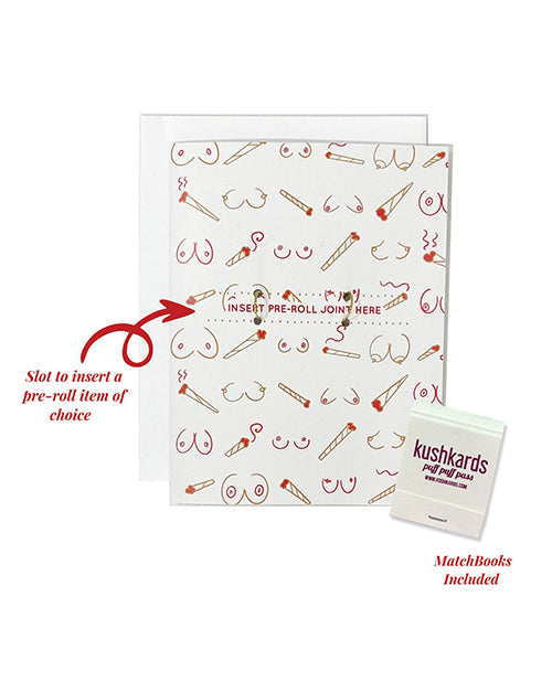 Kush Kards Doobies Boobies Greeting Card w/Matchbook