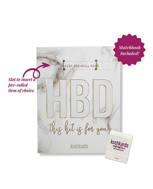 Kush Kards HBD Birthday Greeting Card w/Matchbook
