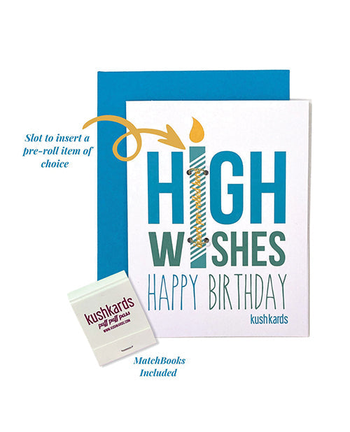 Kush Kards High Wishes Greeting Card w/Matchbook