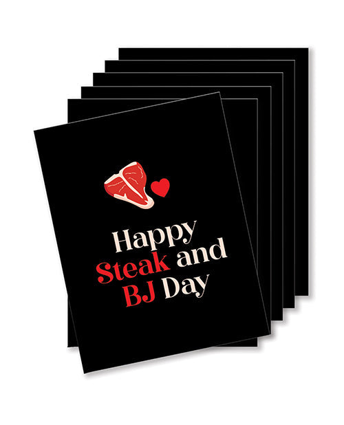 Kush Kards Happy Steak And BJ Day Naughty Greeting Card - Pack Of 6