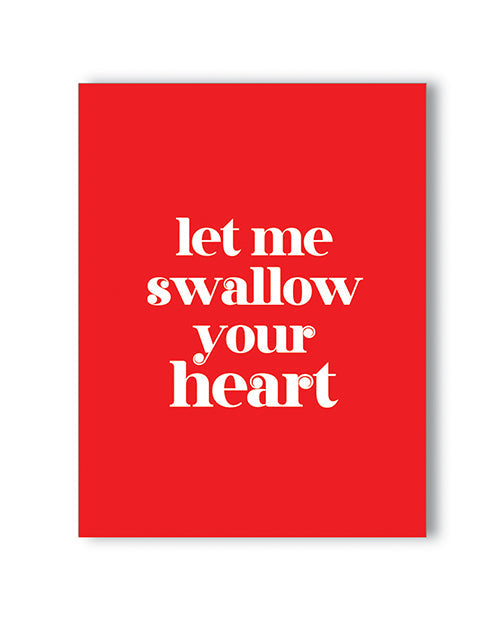 Kush Kards Swallow Your Heart Naughty Greeting Card