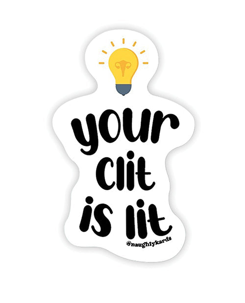 Kush Kards Lit Clit Naughty Sticker - Pack of 3