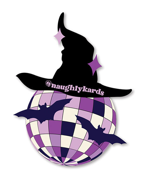 Kush Kards Halloween Witch Disco Ball Sticker - Pack of 3