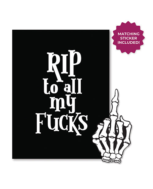 Kush Kards Halloween Rip Fucks Greeting Card w/Sticker