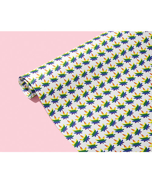 Kush Kards Rainbow Pot Leaf Wrapping Paper