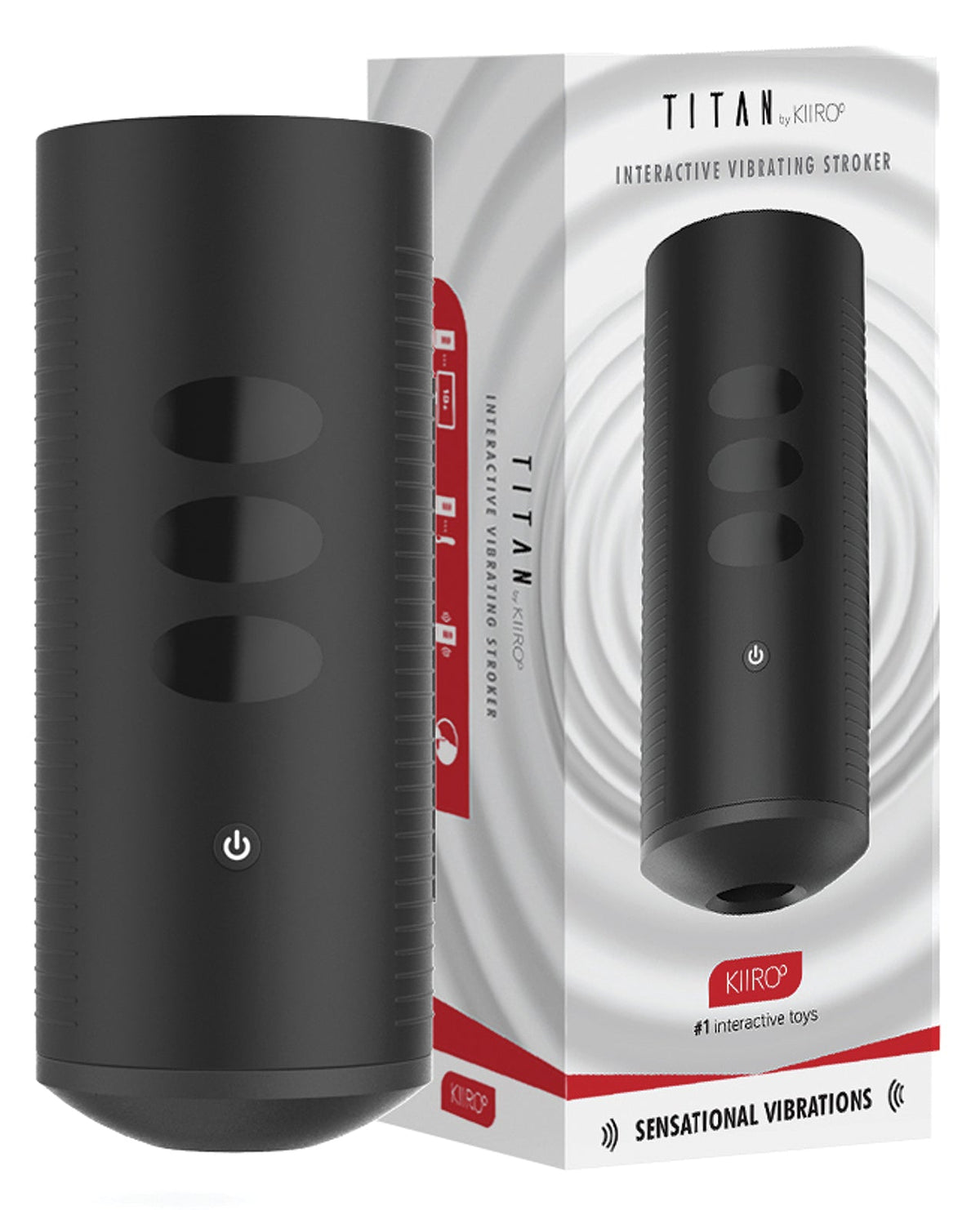 Kiiroo Kiiroo Titan Interactive Vibrating Stroker - Black