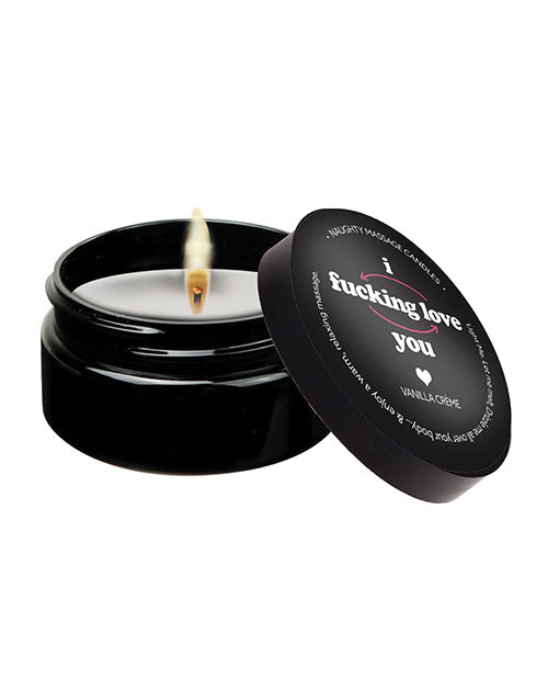 Kama Sutra Kama Sutra Mini Massage Candle - 2 oz I F*cking Love You