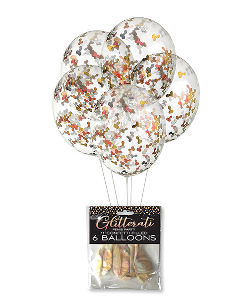 Candy Prints Glitterati Penis Party Balloons - Pack of 6