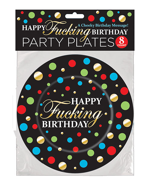 Candy Prints Happy Fucking Birthday Plates - Pack of 8