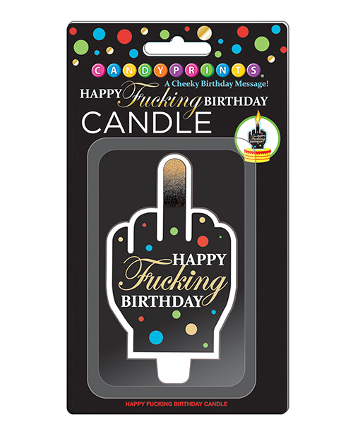 Candy Prints Happy Fucking Birthday Large FU Candle
