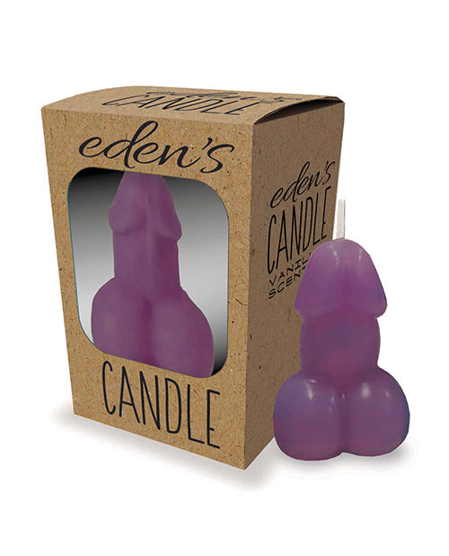 Little Genie Eden's Penis Candle - Purple - Vanilla