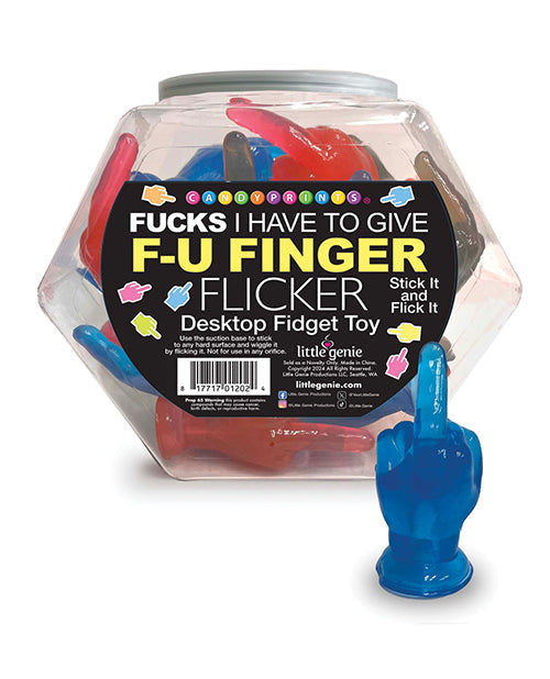Little Genie Fucks I Have To Give Finger Flicker Fidget Toy - Fishbowl of 24