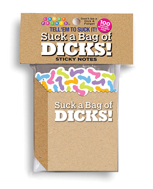 Little Genie Suck A Bag of Dicks Sticky Notes - 100 Notes Per Pad